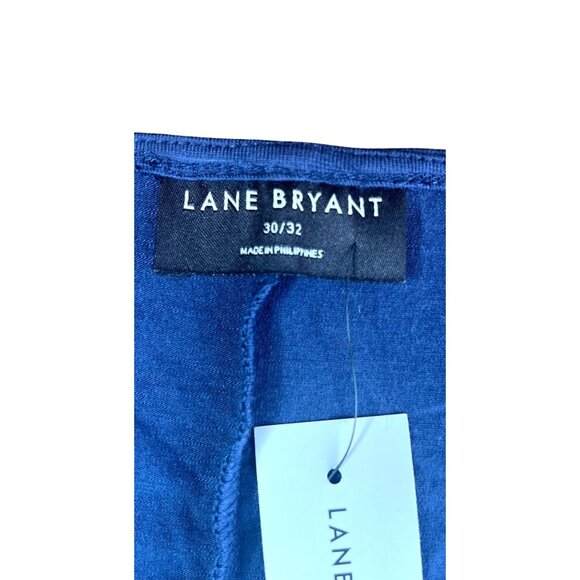 Lane Bryant Short Sleeve Babydoll Fit & Flare Mood Indigo Plus Size 30/32 - Picture 4 of 14